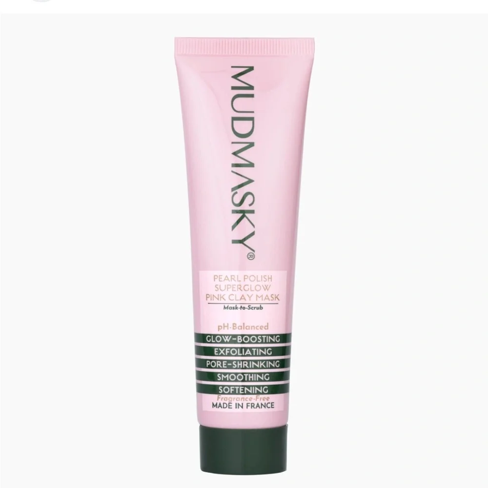 NWT MUDMASKY Pearl Polish Superglow Pink Clay Mask 15ml/ 0.5 fl oz